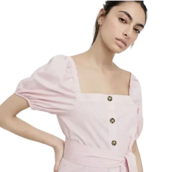 J Crew Pink Cloud Cottage Cotton Dress - Picture 2 of 12